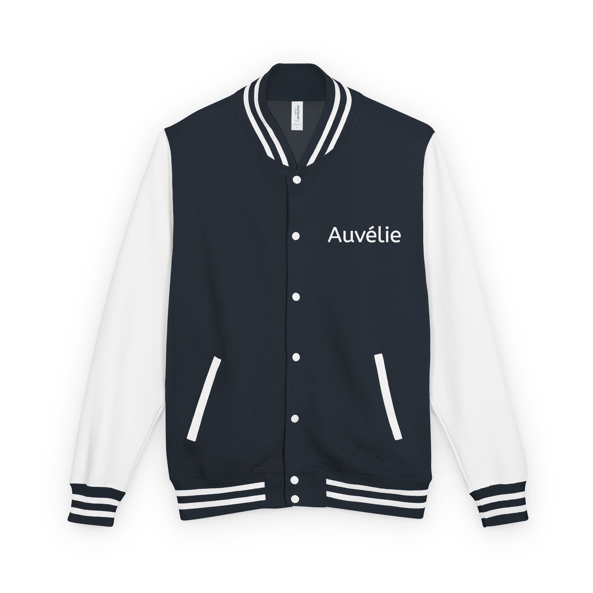Letterman Jacket - Personalized 'Auvélie' Red & White Varsity Style