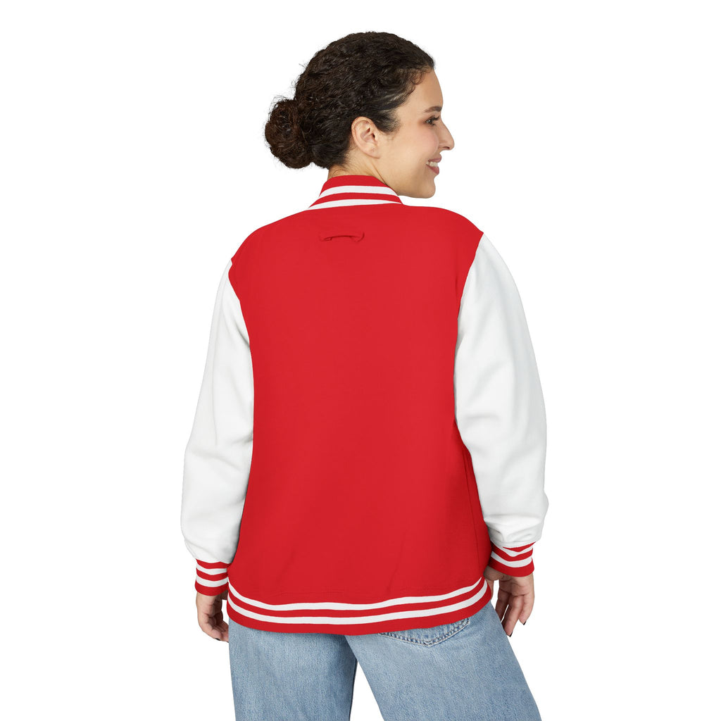 Letterman Jacket - Personalized 'Auvélie' Red & White Varsity Style