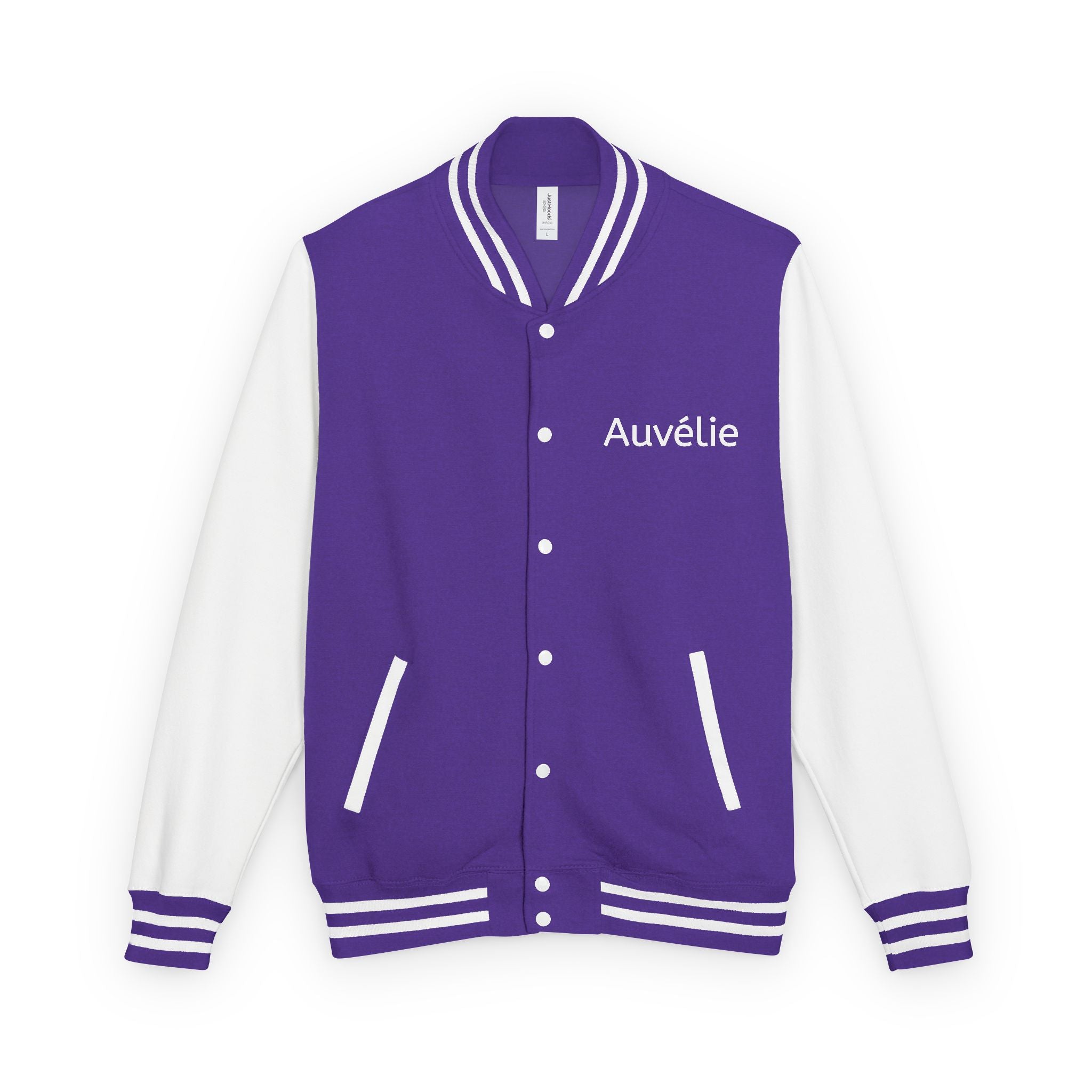 Letterman Jacket - Personalized 'Auvélie' Red & White Varsity Style