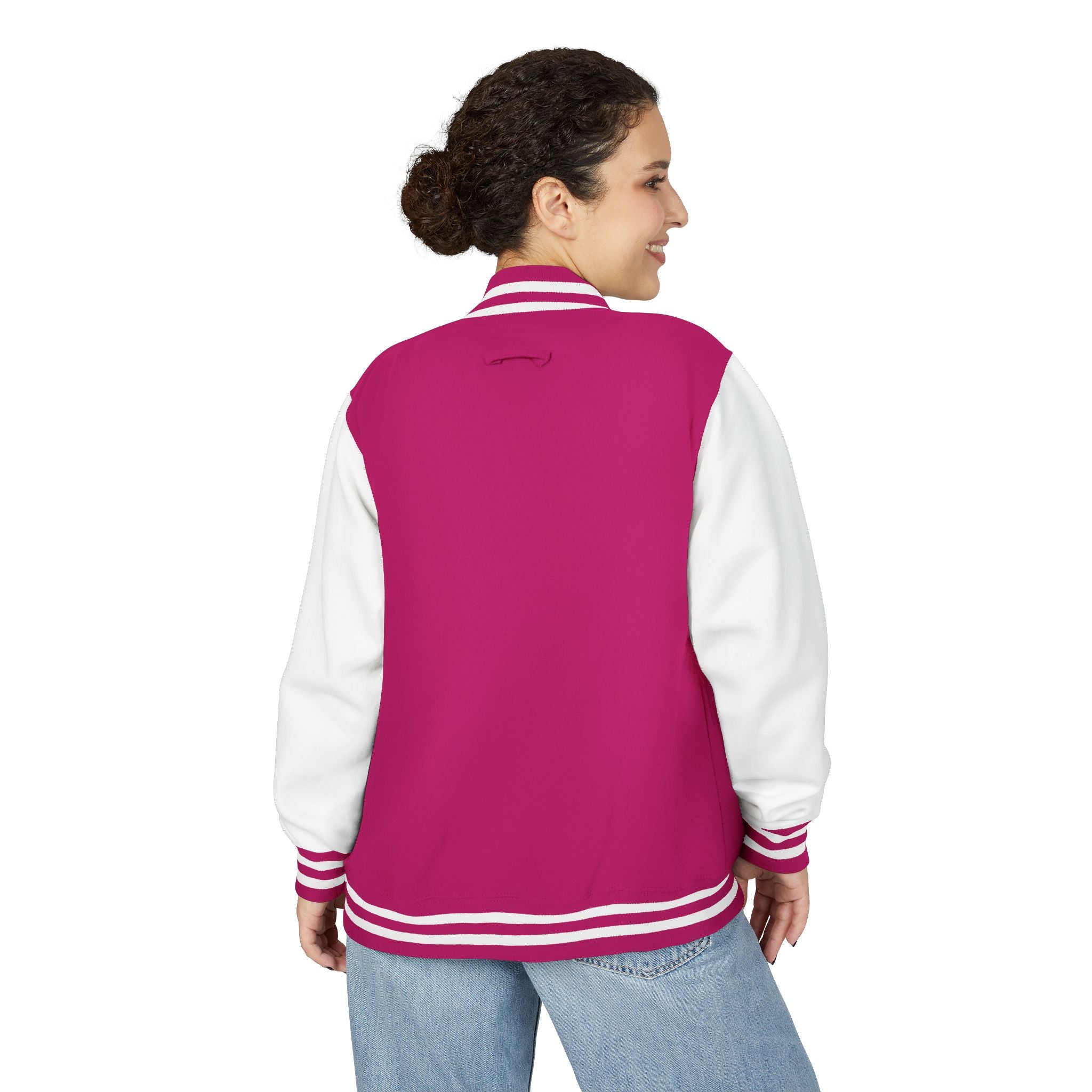 Letterman Jacket - Personalized 'Auvélie' Red & White Varsity Style