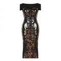 Elegant open shoulder dress