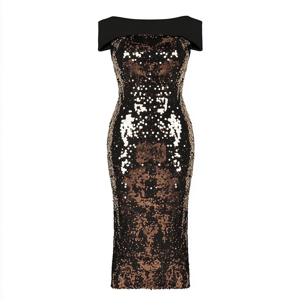 Elegant open shoulder dress