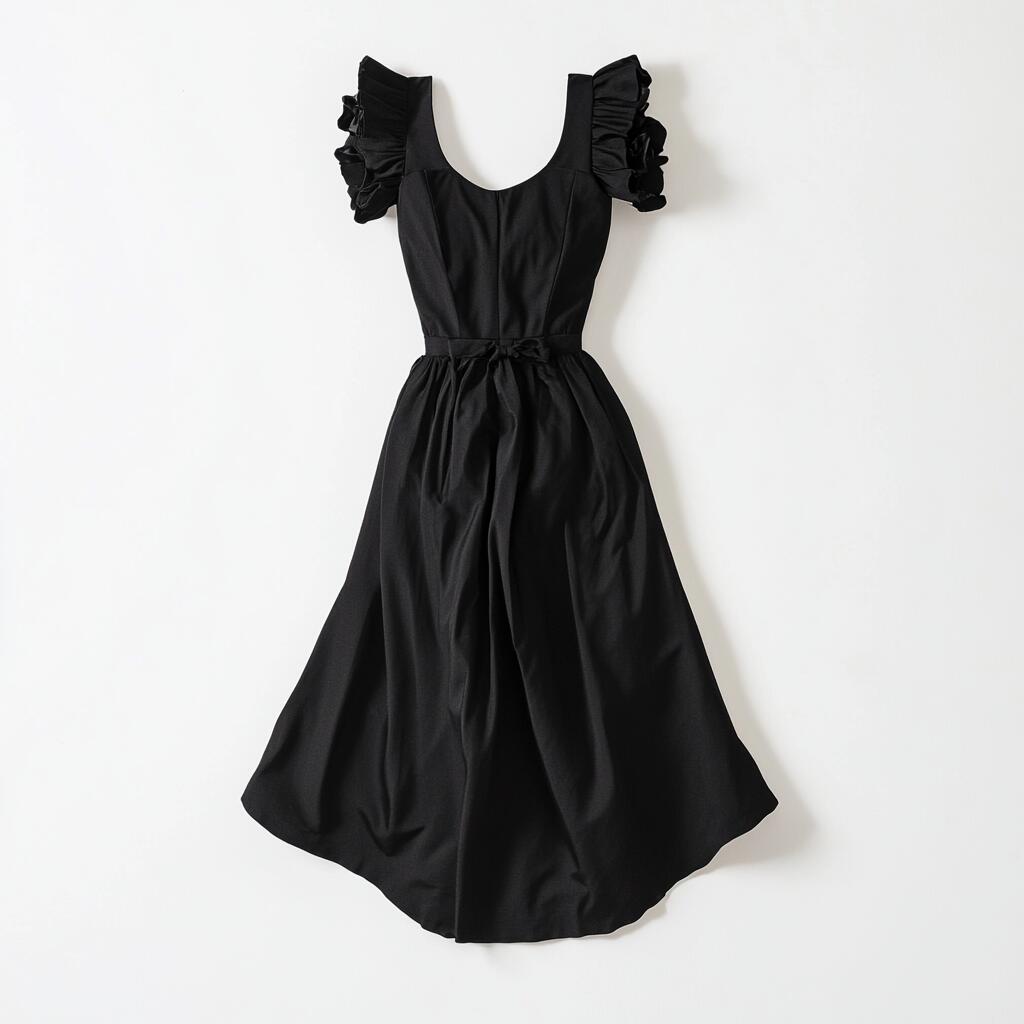 Ruffle short sleeve dress